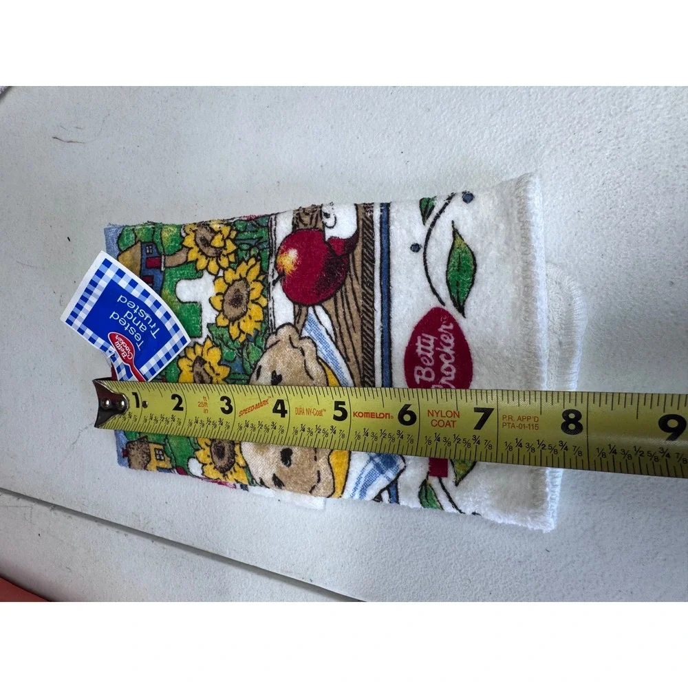 Vintage Betty Crocker Kitchen Towel Set of 2 Cottagecore Pie Sunflowers New‎